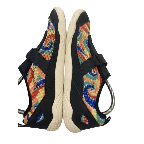 Lands End Youth Size 6M Colorful Swirl Sneakers hook loop Strap  Mesh Upper - Picture 7 of 8